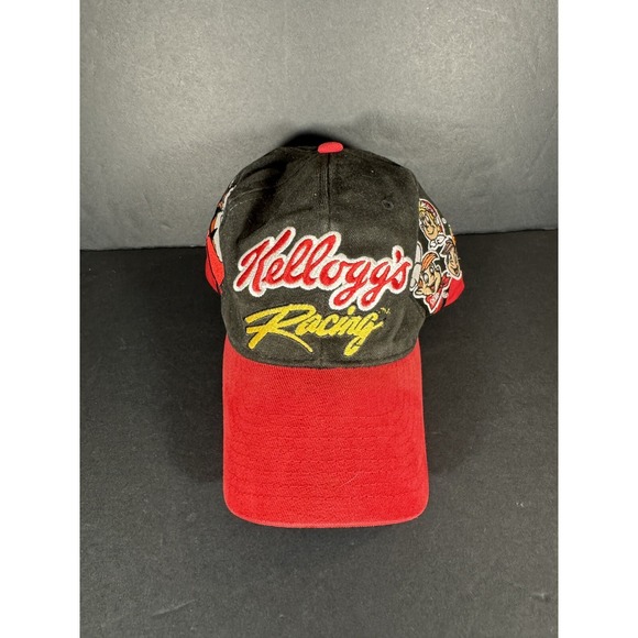 Chase Authentics Other - Vintage Chase Authentics Kelloggs Racing Hat Cap Black Red‎ Snapback Adjust READ